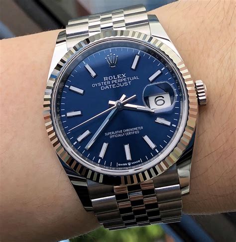 rolex datejust 36 blue